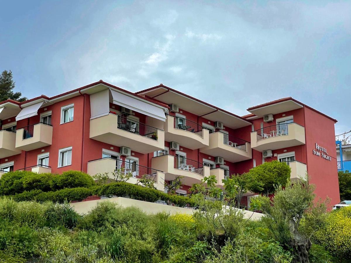 Hotel Sun Sight Pefkochori Exterior foto